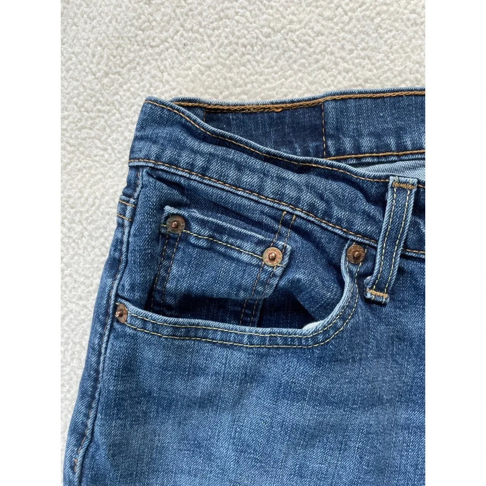 Levi's Mens 30x30 514 Straight Fit Jeans Blue Medium Wash Denim Stretch